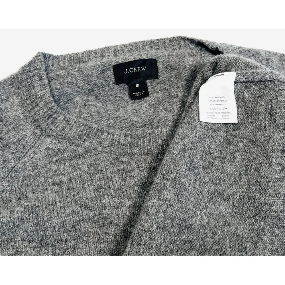 J.Crew Mens Sweater Gray Crew Neck Sweater S - Picture 6 of 6